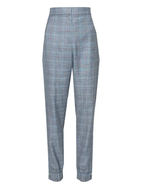 Tibi plaid banded-cuff trousers