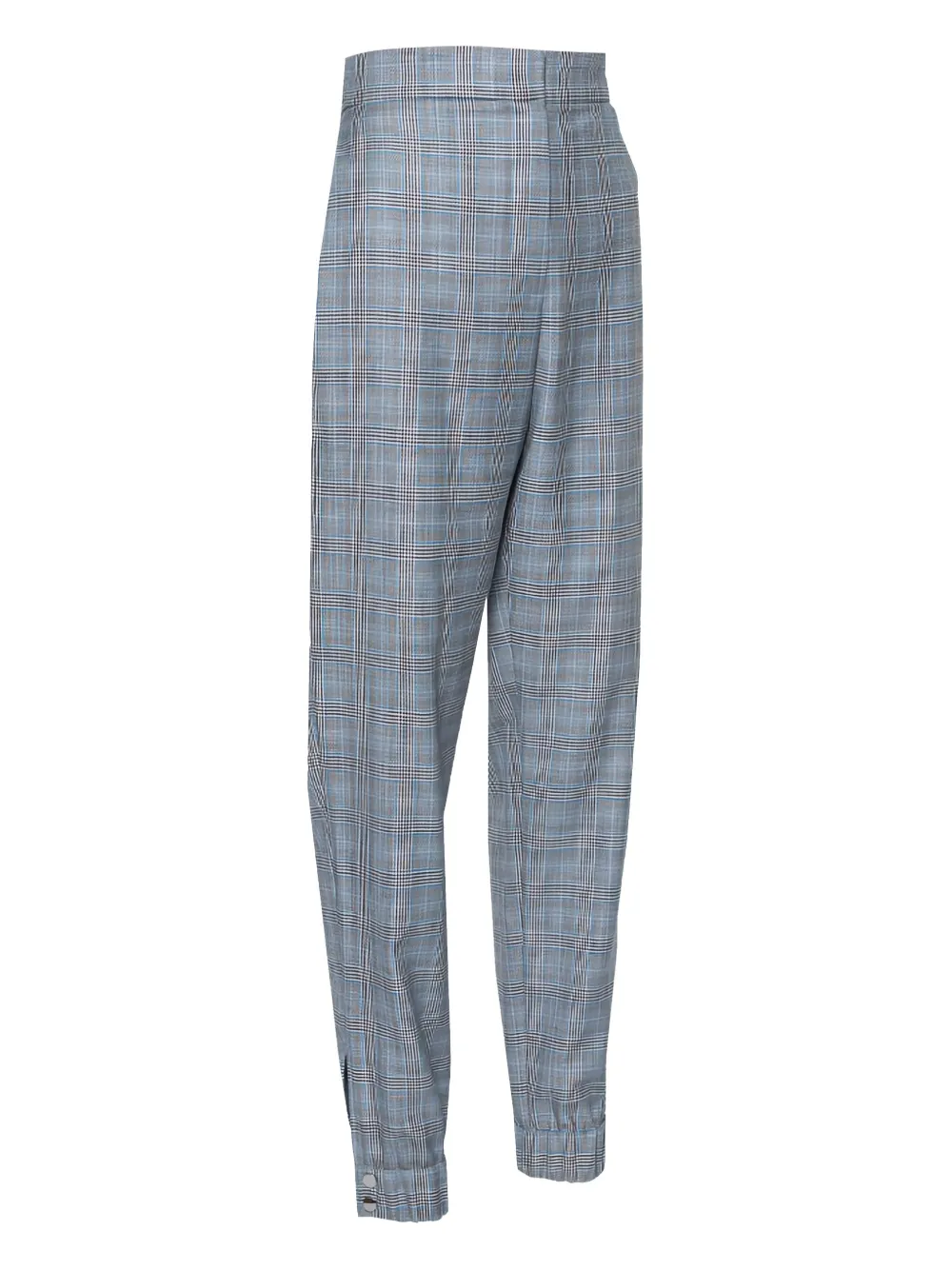 Tibi Geruite broek met bandjes - Grijs