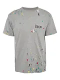 Christian Dior Pre-Owned 2paint-splatter cotton T-shirt - Grey