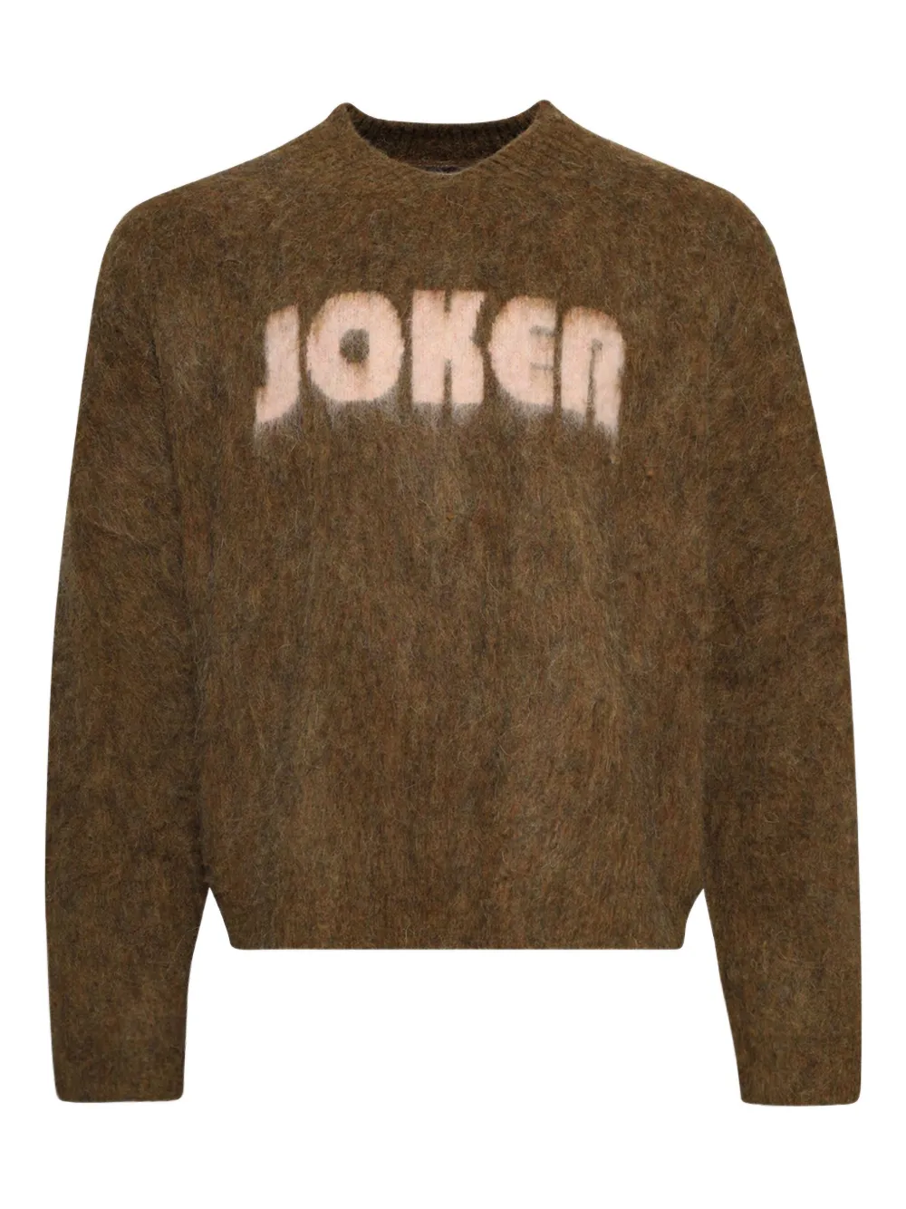 Martine Rose Brushed Mohair Sweater In Brown