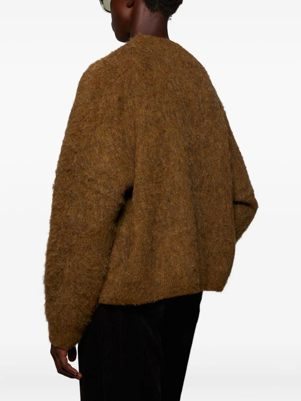 Martine Rose Brushed Mohair Sweater In Brown