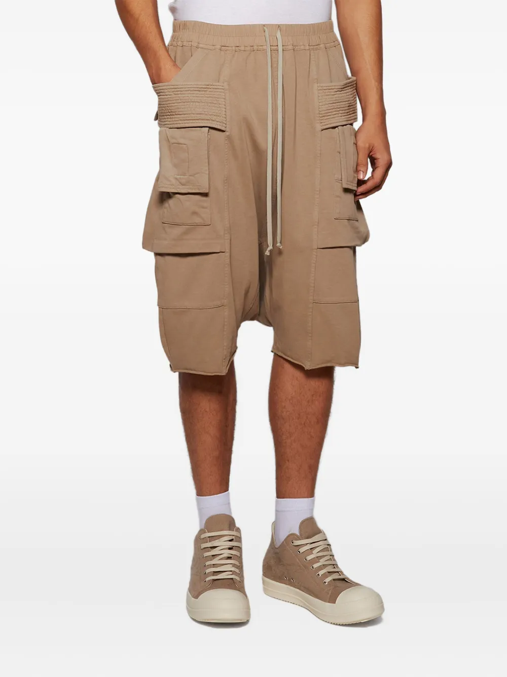 Rick Owens Drkshdw Cargo-pocket Shorts In Brown