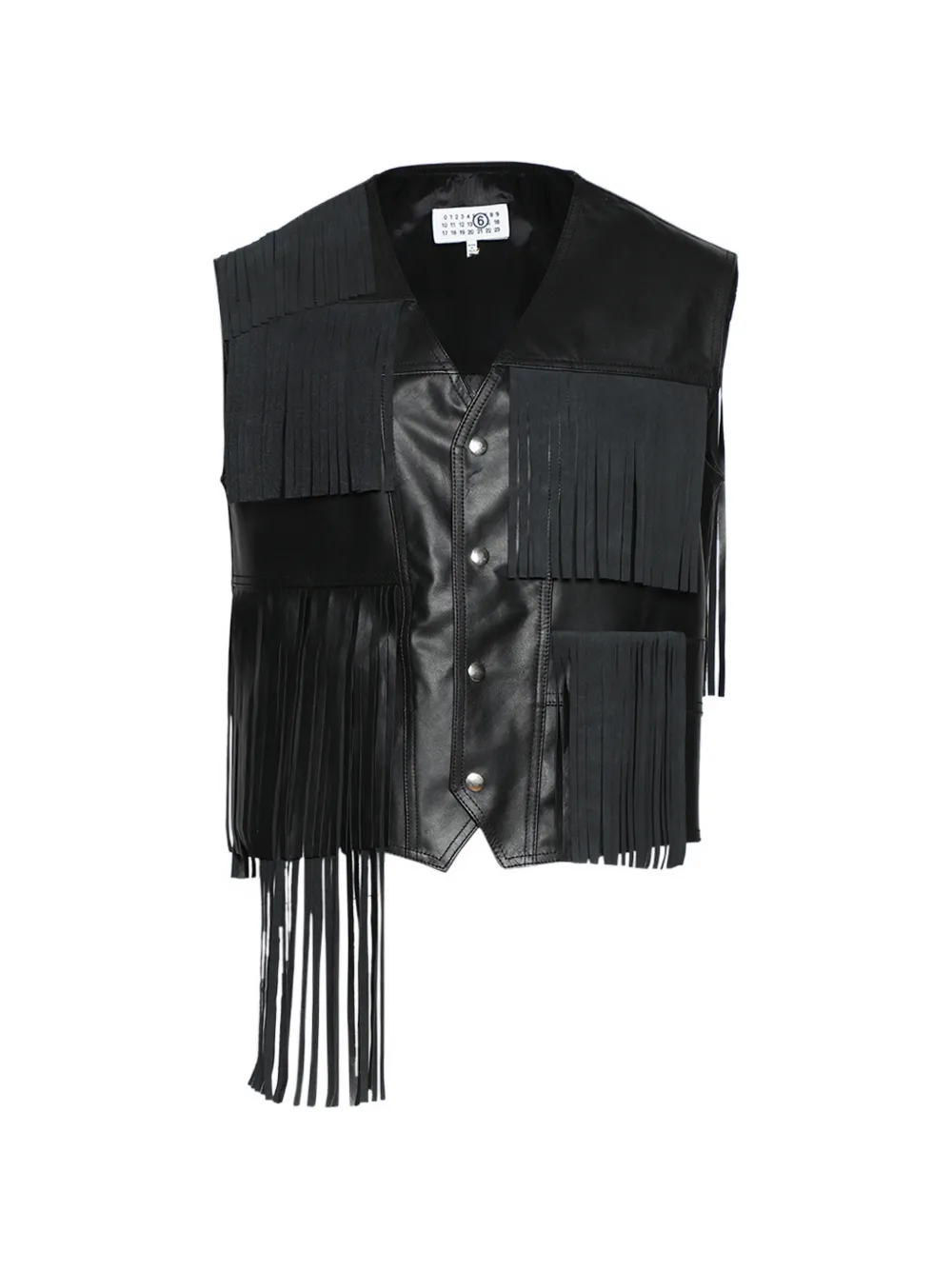 MM6 Maison Margiela Gilet con frange - Nero