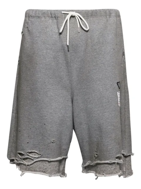 Maison MIHARA YASUHIRO layered distressed shorts