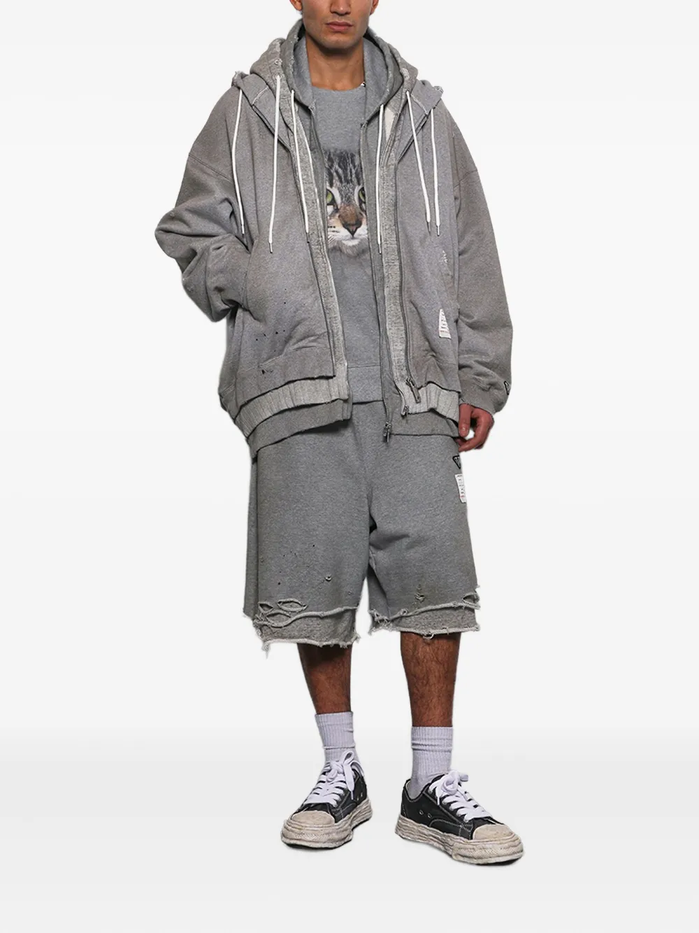 Maison MIHARA YASUHIRO layered distressed shorts | Shorts para correr | Image 2