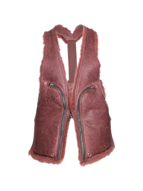 Rick Owens zip shearling gilet