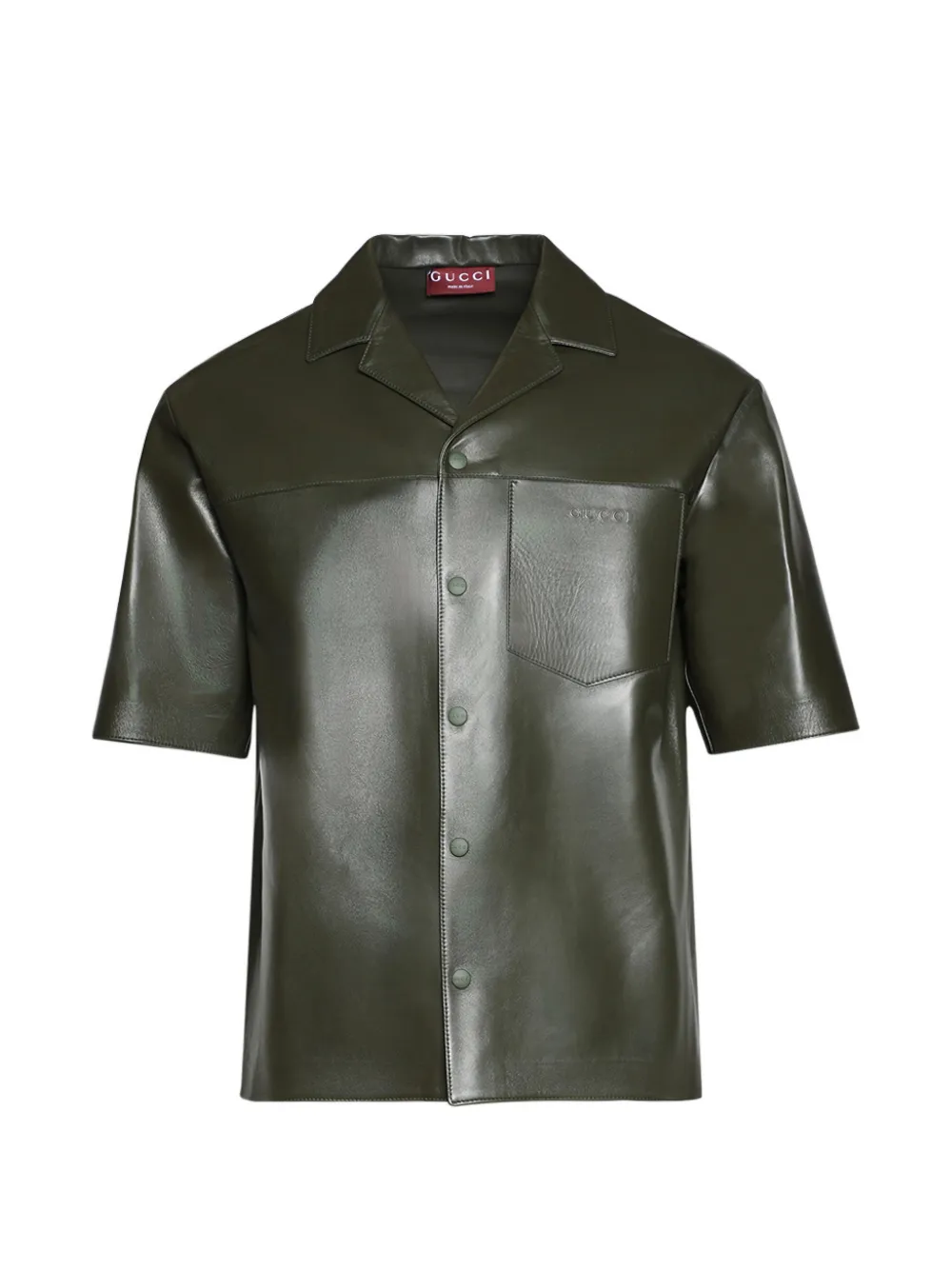 Gucci embossed pocket shirt - Green