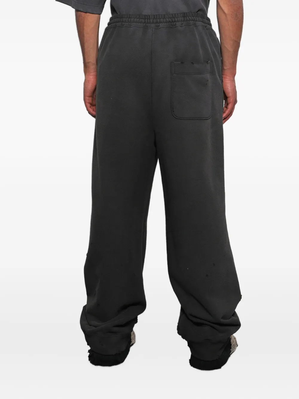 Miharayasuhiro Distressed Track Pants In Black