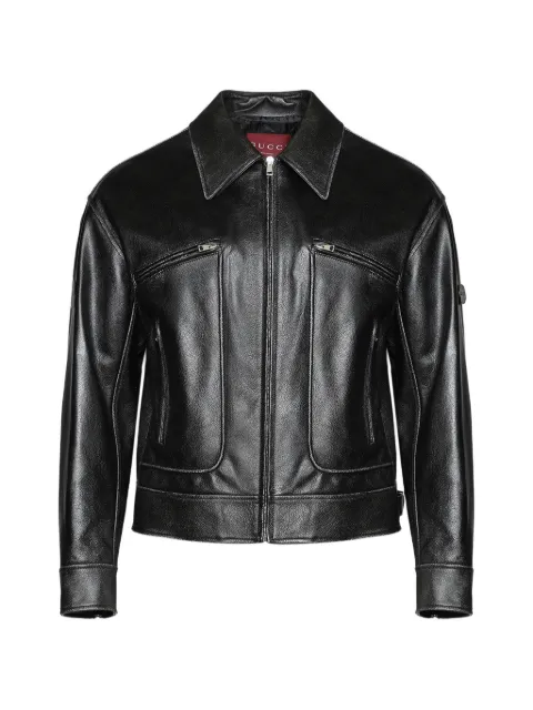 Gucci black leather jacket