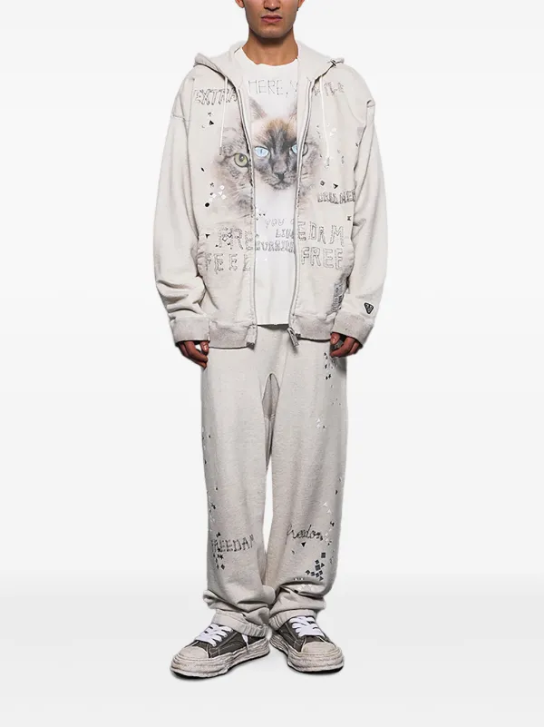 Maison MIHARA YASUHIRO Embellished Hoodie | White | FARFETCH
