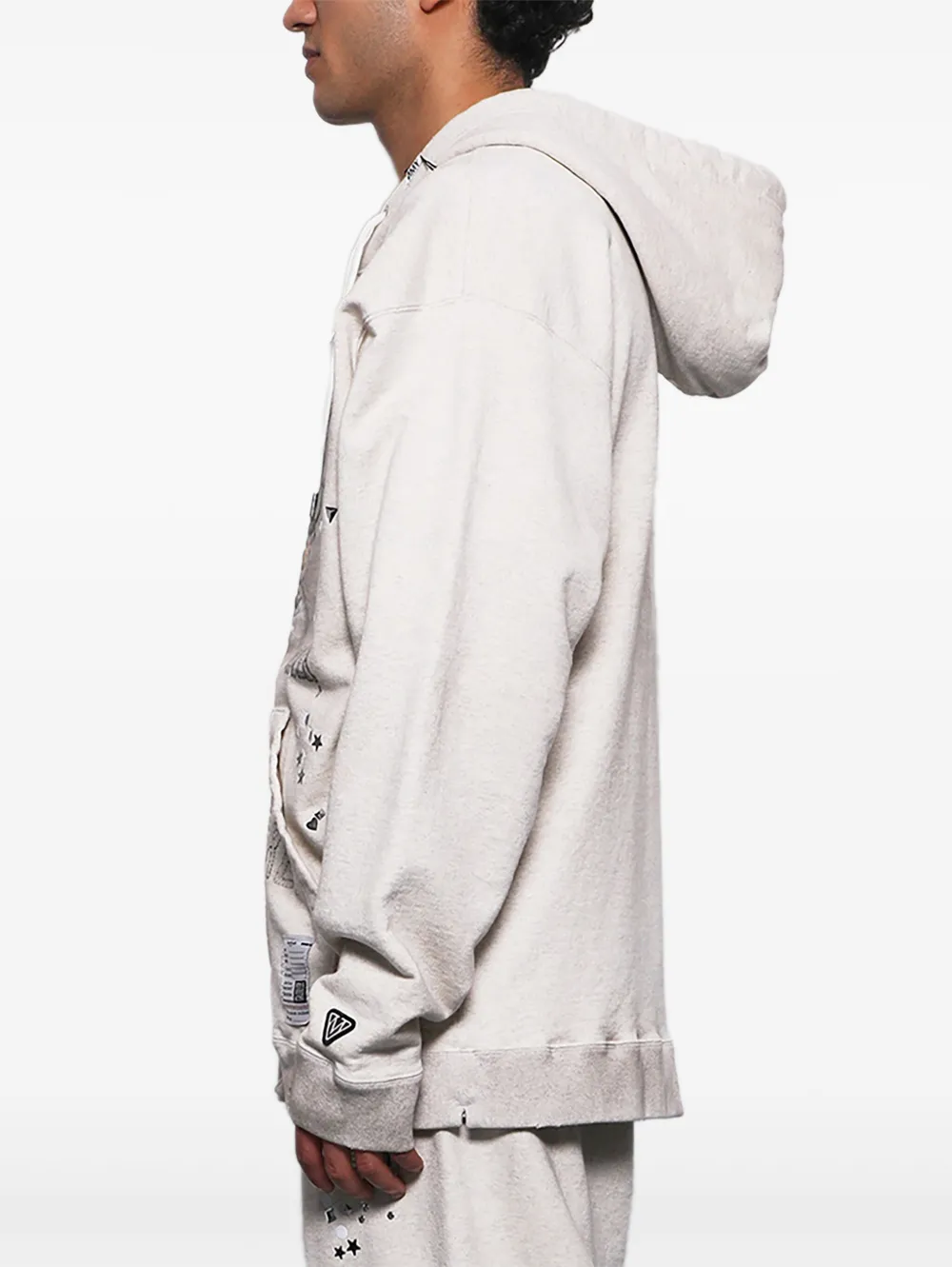 Maison MIHARA YASUHIRO Verfraaide hoodie Wit