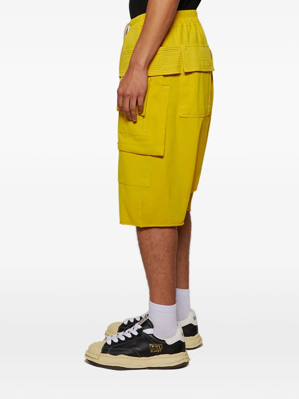 Rick Owens Drkshdw Cargo-pocket Shorts In Yellow