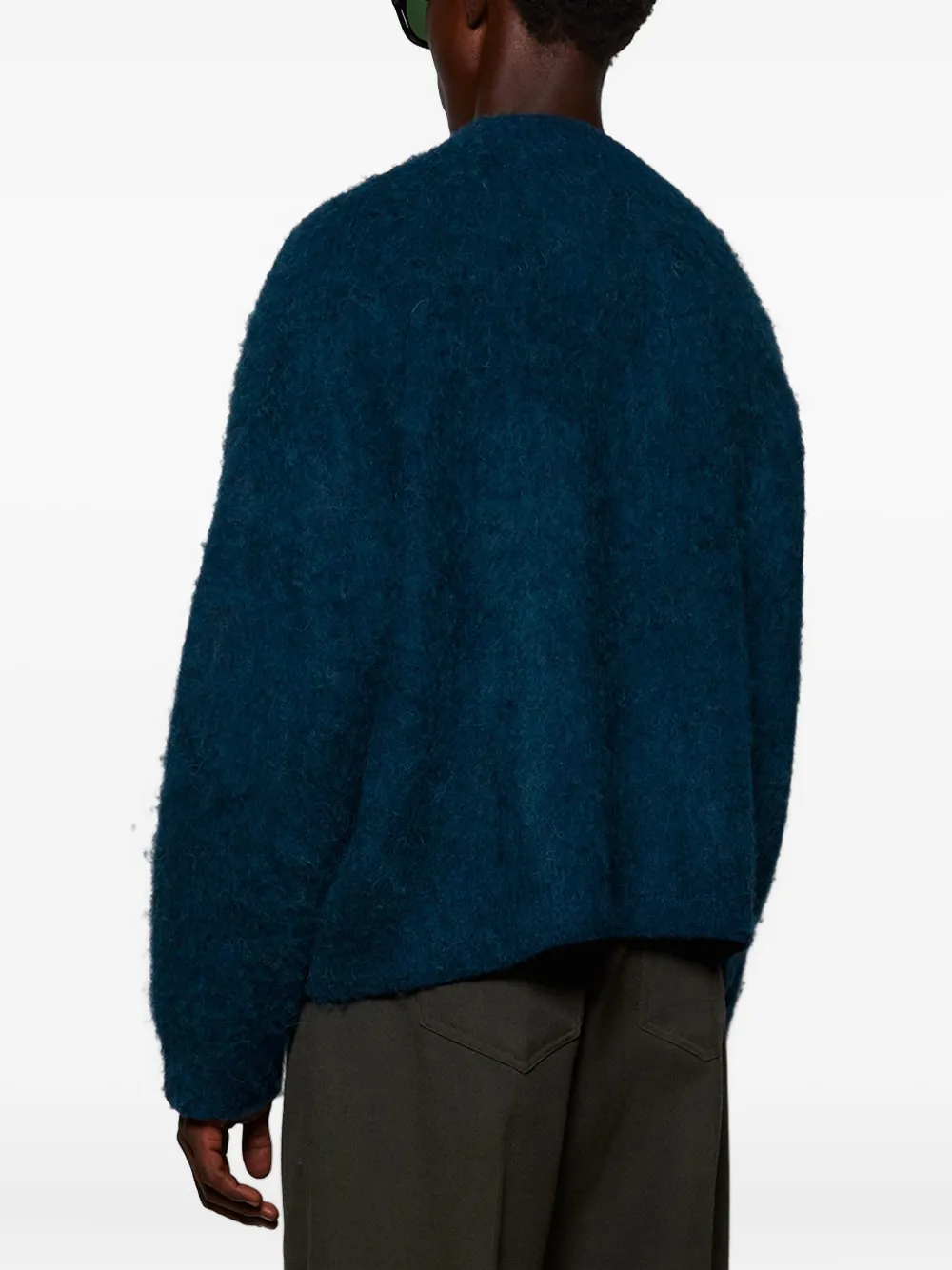 Martine Rose Letter-detail Sweater In Blue