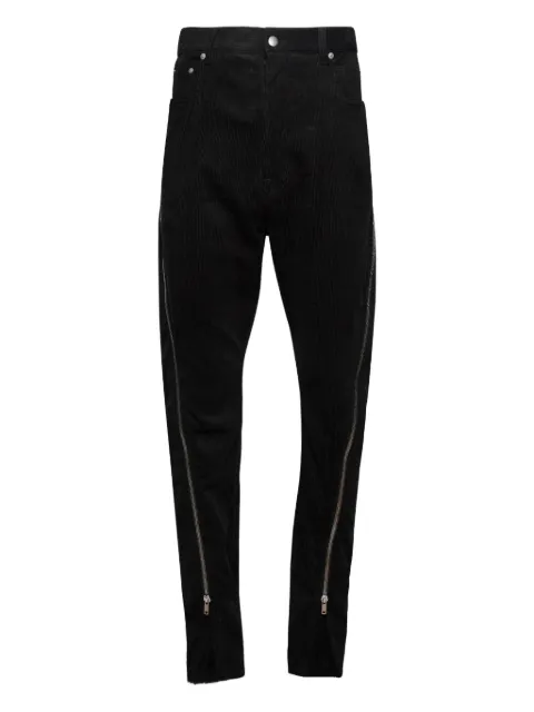 Rick Owens zip-detail corduroy trousers