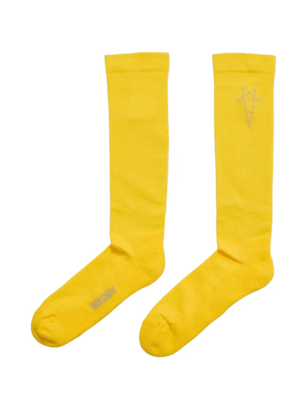 Rick Owens DRKSHDW Pentagram knee high socks - Giallo