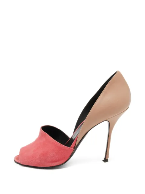Pierre Hardy peep-toe leather heeled pumps