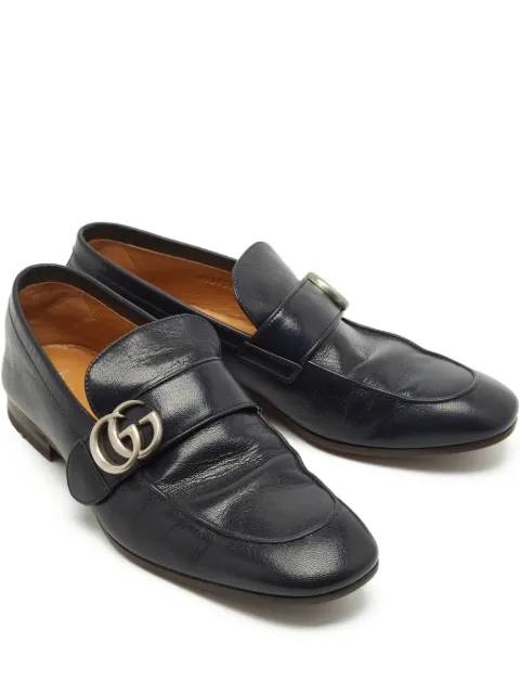 Gucci Pre-Owned Double G leather loafers