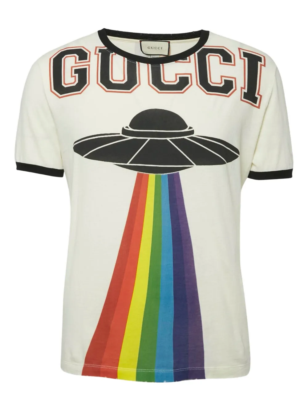Gucci Pre-Owned UFO Rainbow T-shirt | White | Image 1