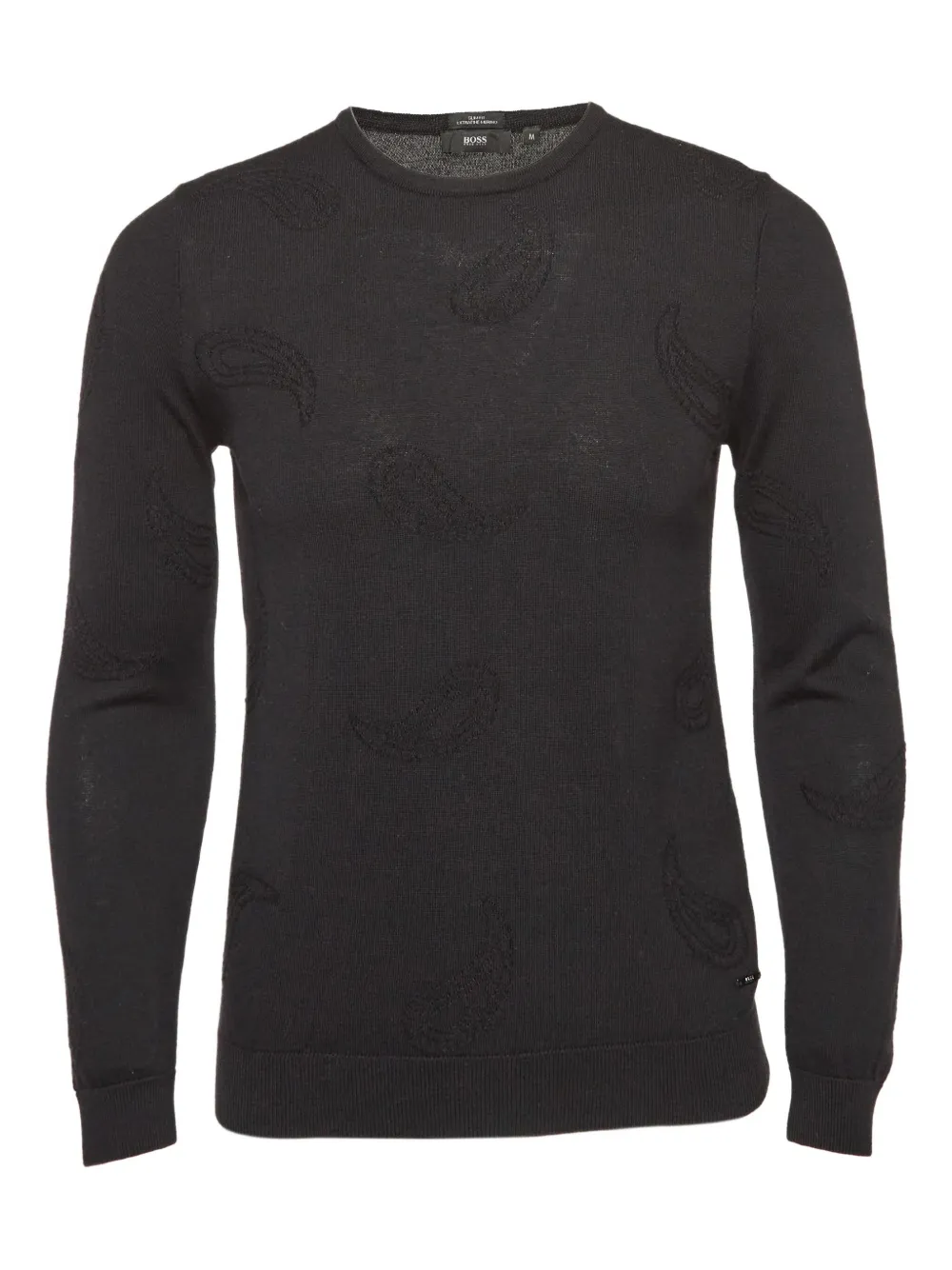 BOSS paisley-pattern sweater | Black | Image 1