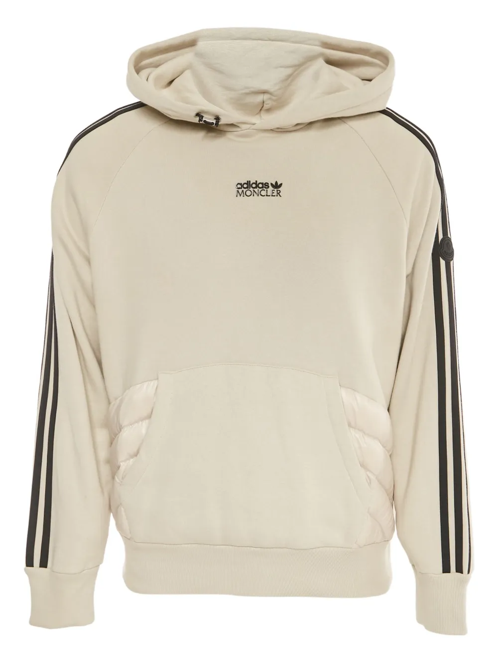 Moncler Vintage 2024 x Adidas striped-trim hoodie | Grey | Image 1