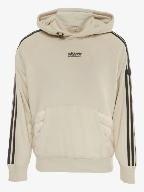 Moncler Vintage hoodie con ribete de rayas 2024 en colaboración con adidas