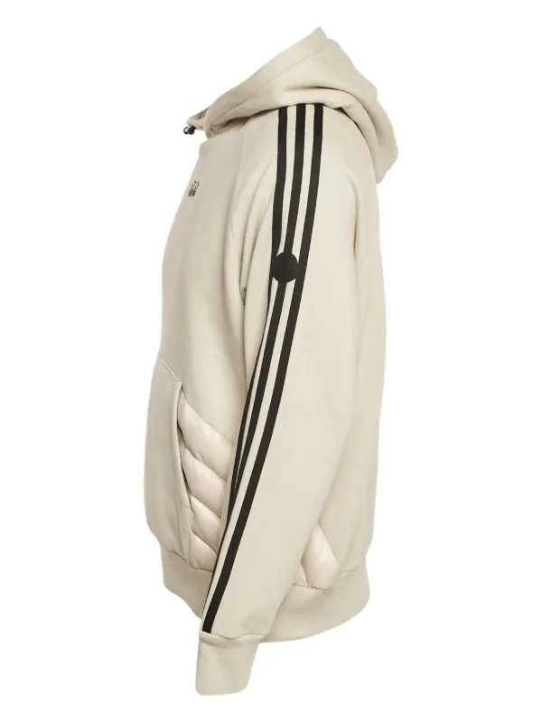 Moncler Vintage 2024 x Adidas striped-trim Hoodie | Grey | FARFETCH