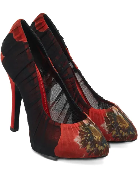 Dolce & Gabbana Pre-Owned 125mm floral-print pumps