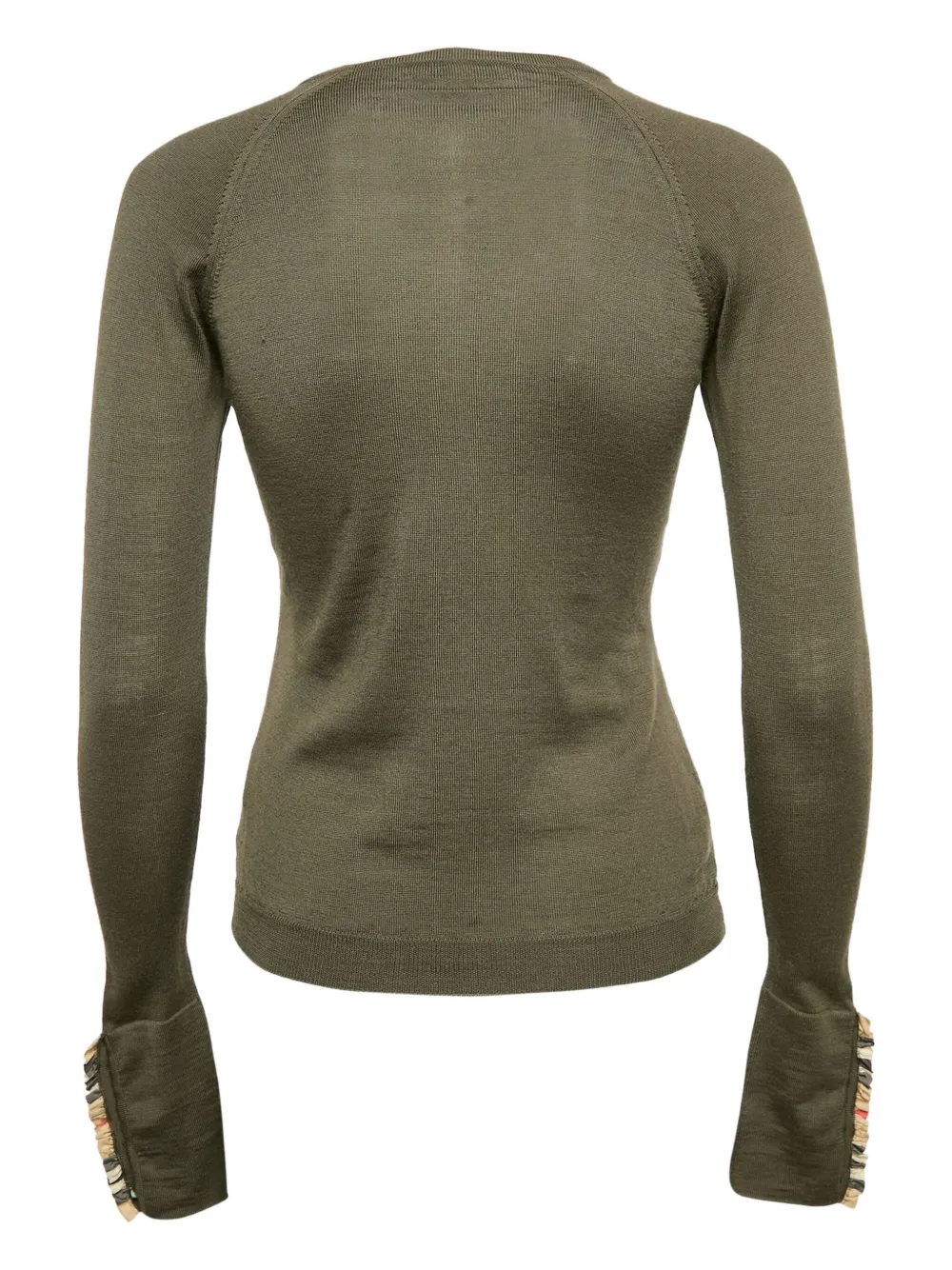 Pre-owned Burberry Buttoned-cuffs Cardigan In Green