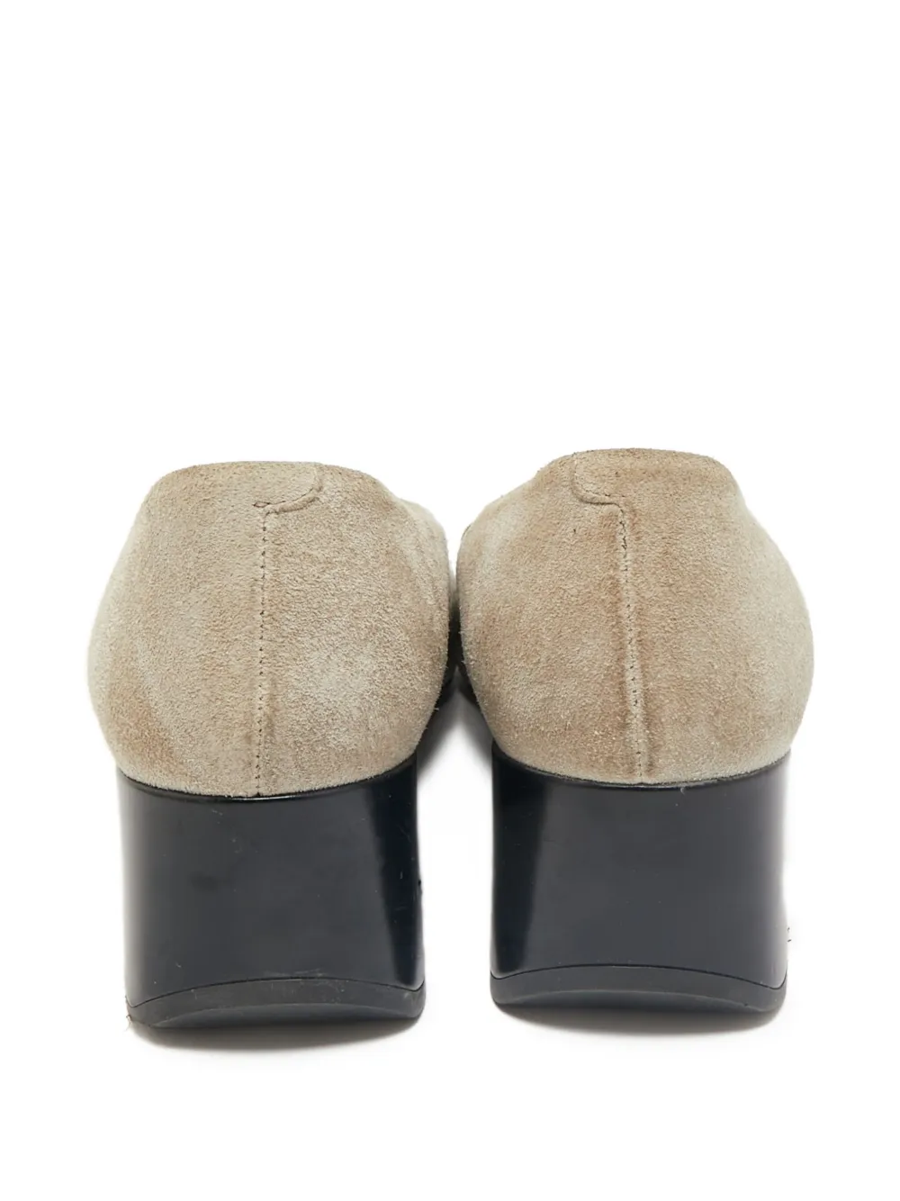 TOD'S VINTAGE Pre-owned Double T Suede Pumps In Neutral