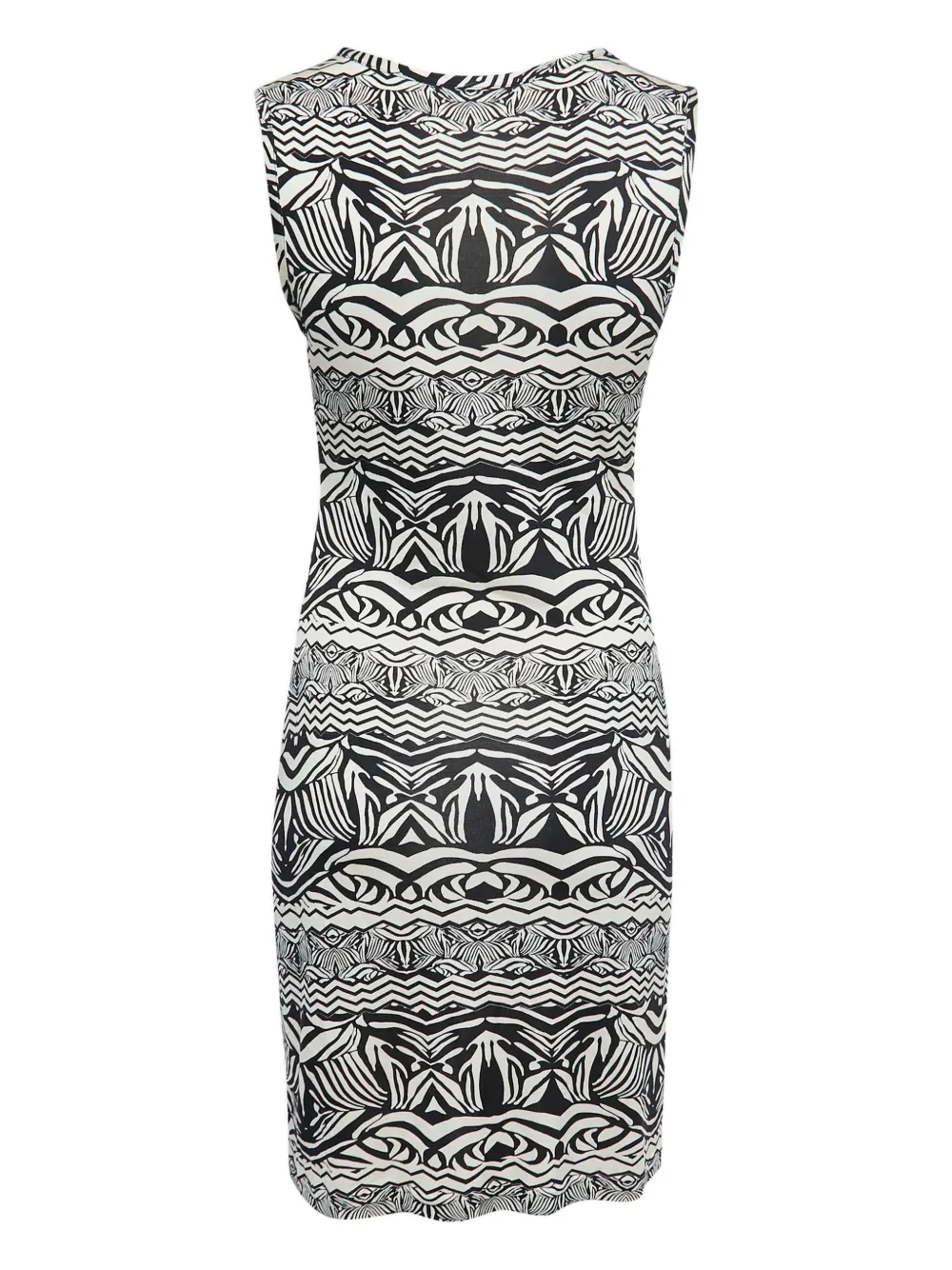 Diane Von Furstenberg Vintage Jurk met abstracte print - Zwart