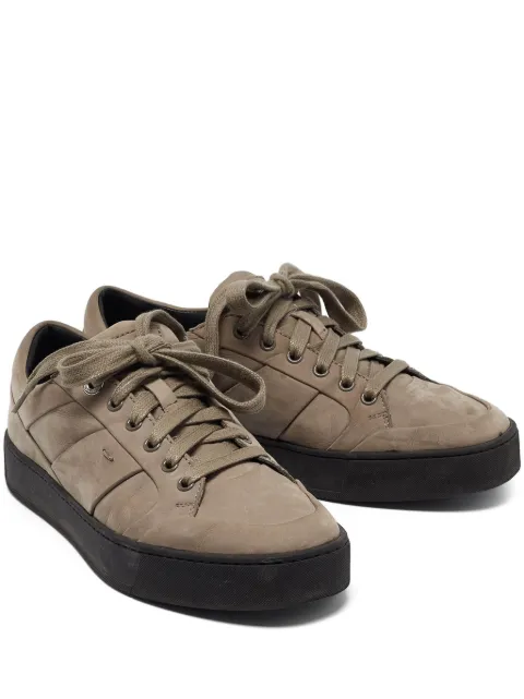 Santoni nubuck-leather sneakers