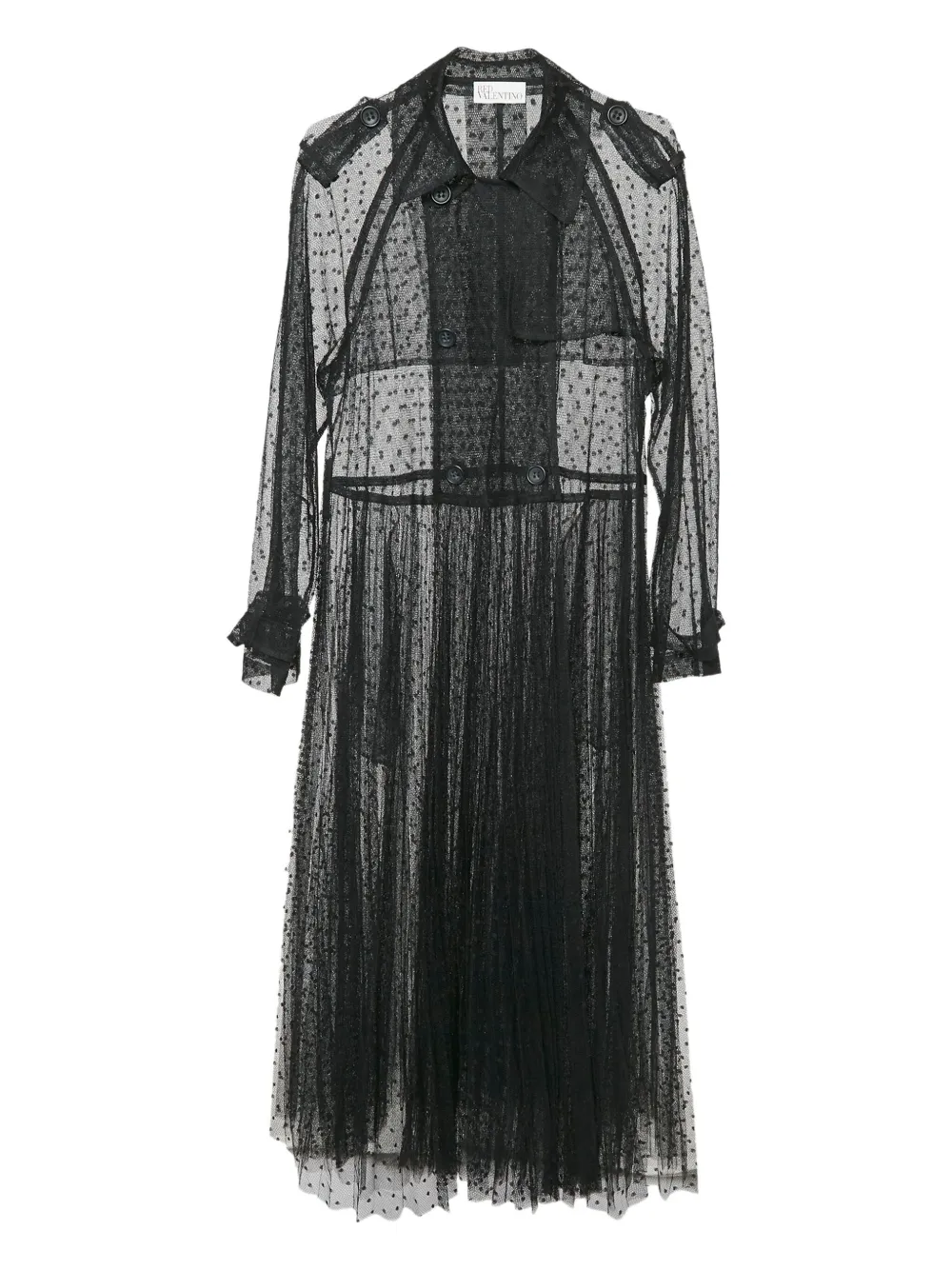 Red Valentino Vintage 2023 ポルカドット シアーコート - ブラック Red Valentino Vintage 2023 ポルカドット シアーコート - ブラック