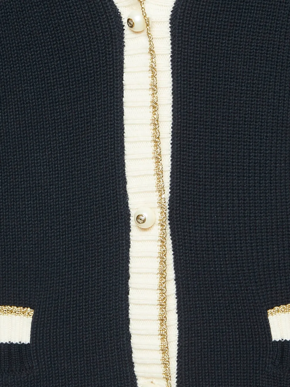 Pre-owned Gucci Ribbed-knit Cardigan In Blue