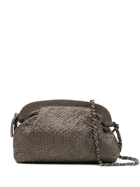 Reptile's House perforated lambskin chain bag