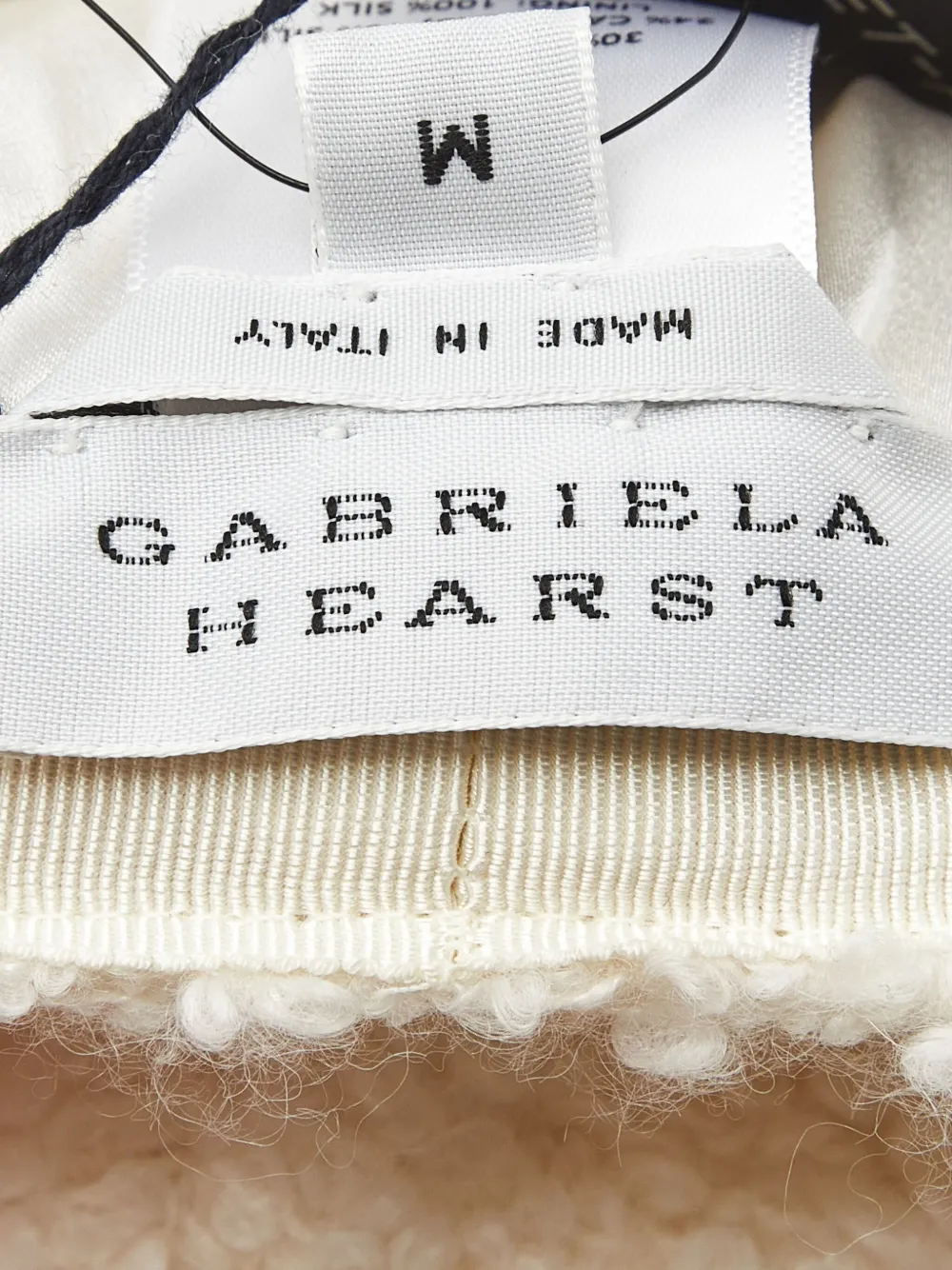 Pre-owned Gabriela Hearst 2024 Wool Bouclé Baseball Cap In Neutral