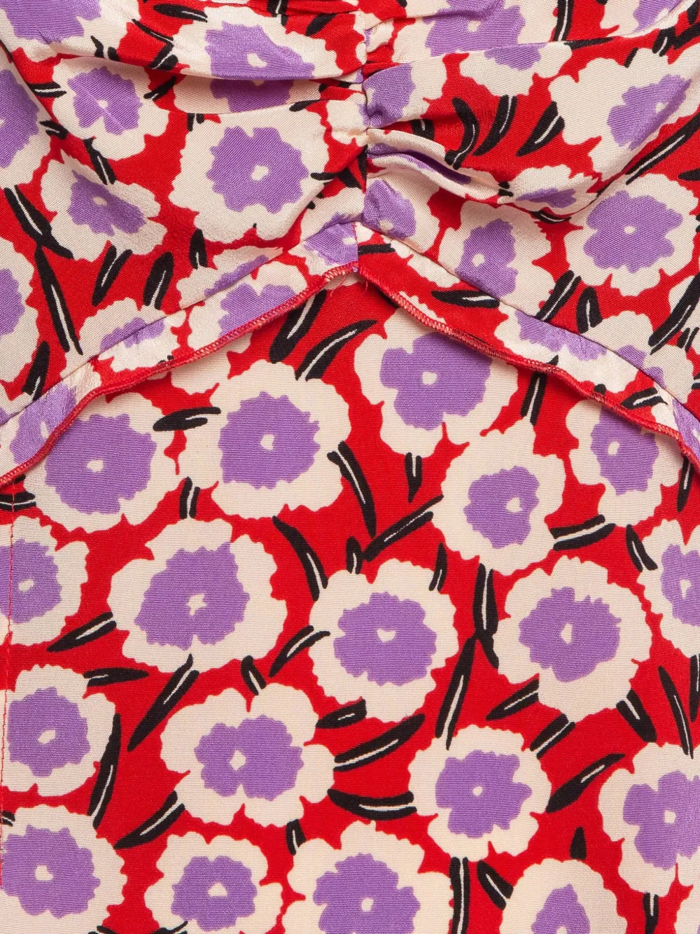 Pre-owned Diane Von Furstenberg Vintage Floral T-shirt In Red