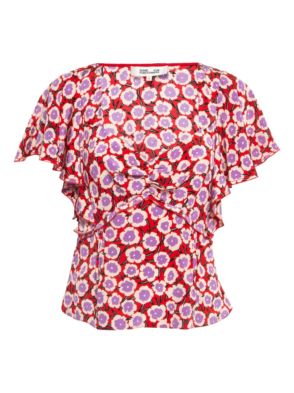 Diane Von Furstenberg Vintage floral T-shirt | Red | Image 1