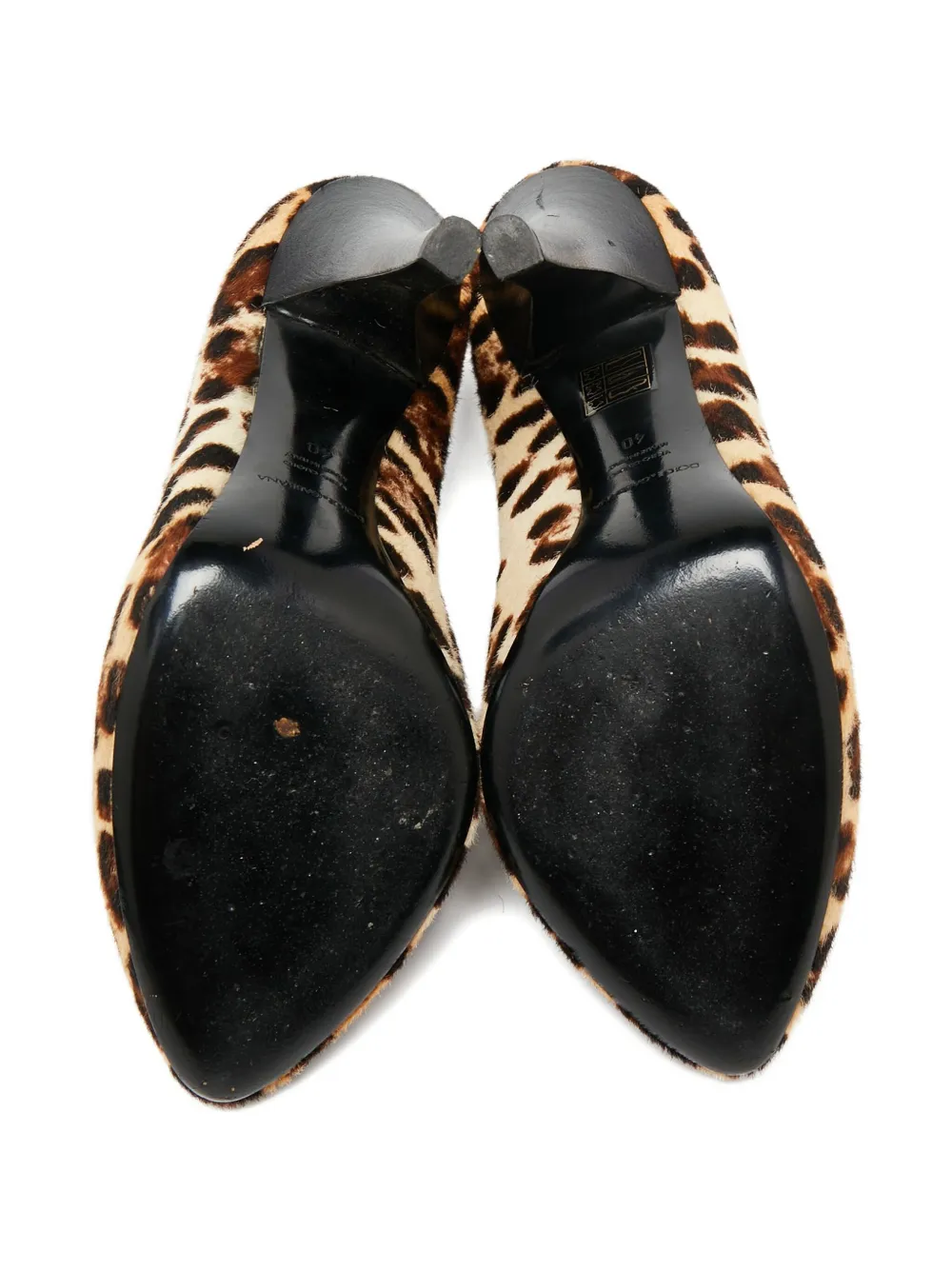 Dolce & Gabbana Pre-Owned Pumps met ponyhaar en luipaardprint - Bruin