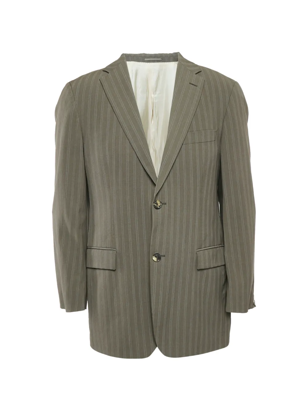 Pre-owned Hugo Boss Striped Blazer In Gray