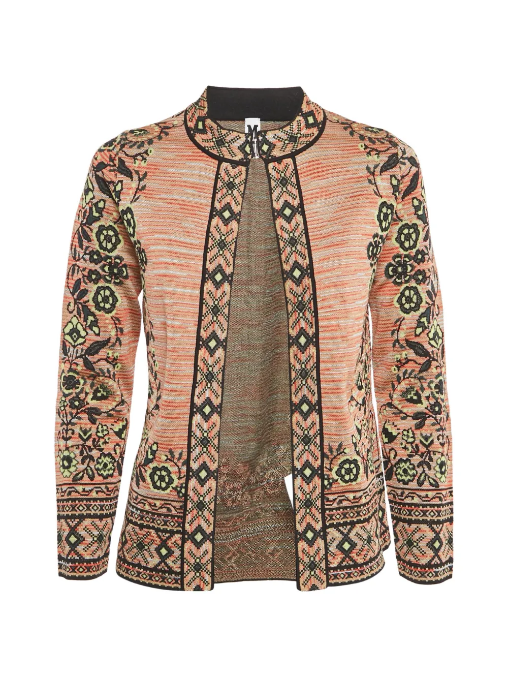 Pre-owned Missoni Floral Stripe Cardigan In Neutral