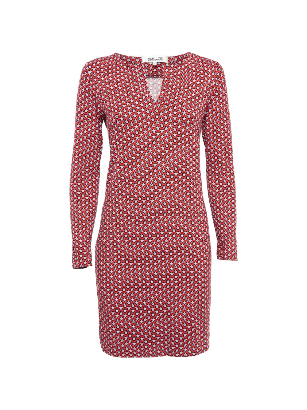 Diane Von Furstenberg Vintage Abito con motivo stelle - Rosso