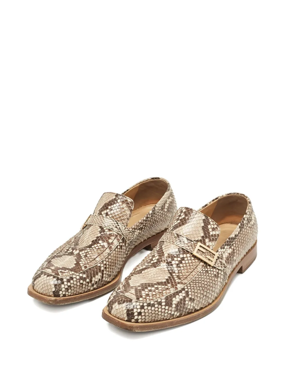Fendi Pre-Owned FF-plaque loafers | Image 2