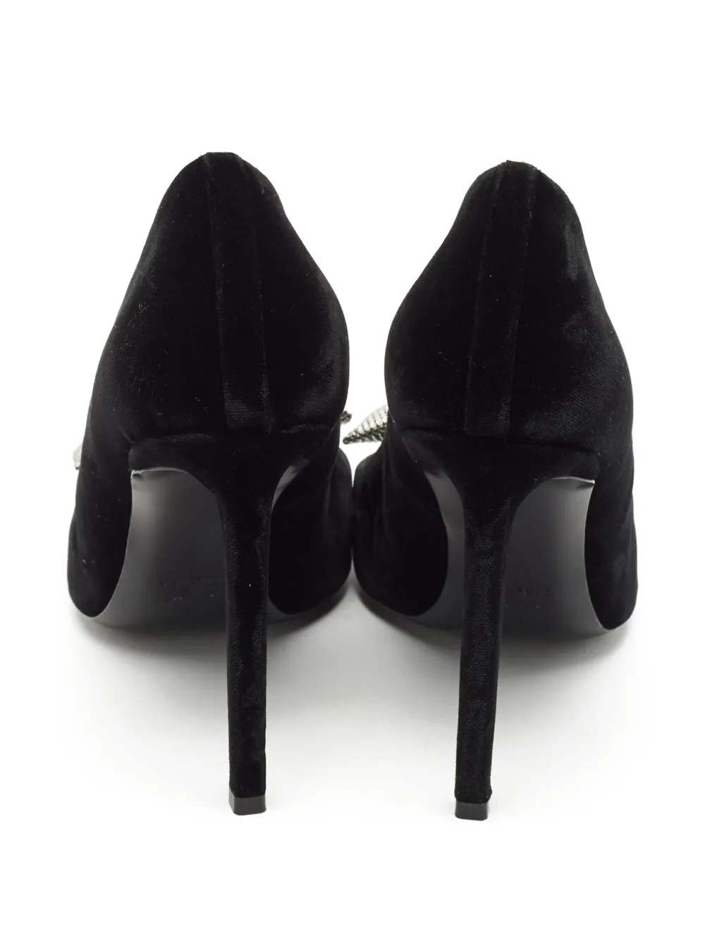 Tom Ford Vintage 120 mm fluwelen pumps met strikdetail - Zwart