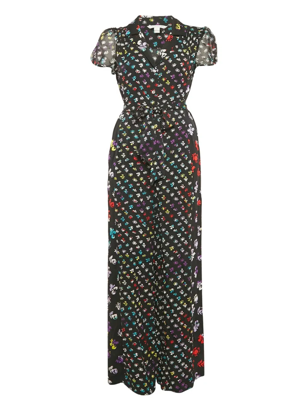 Diane Von Furstenberg Vintage floral-print jumpsuit | Black | Image 1