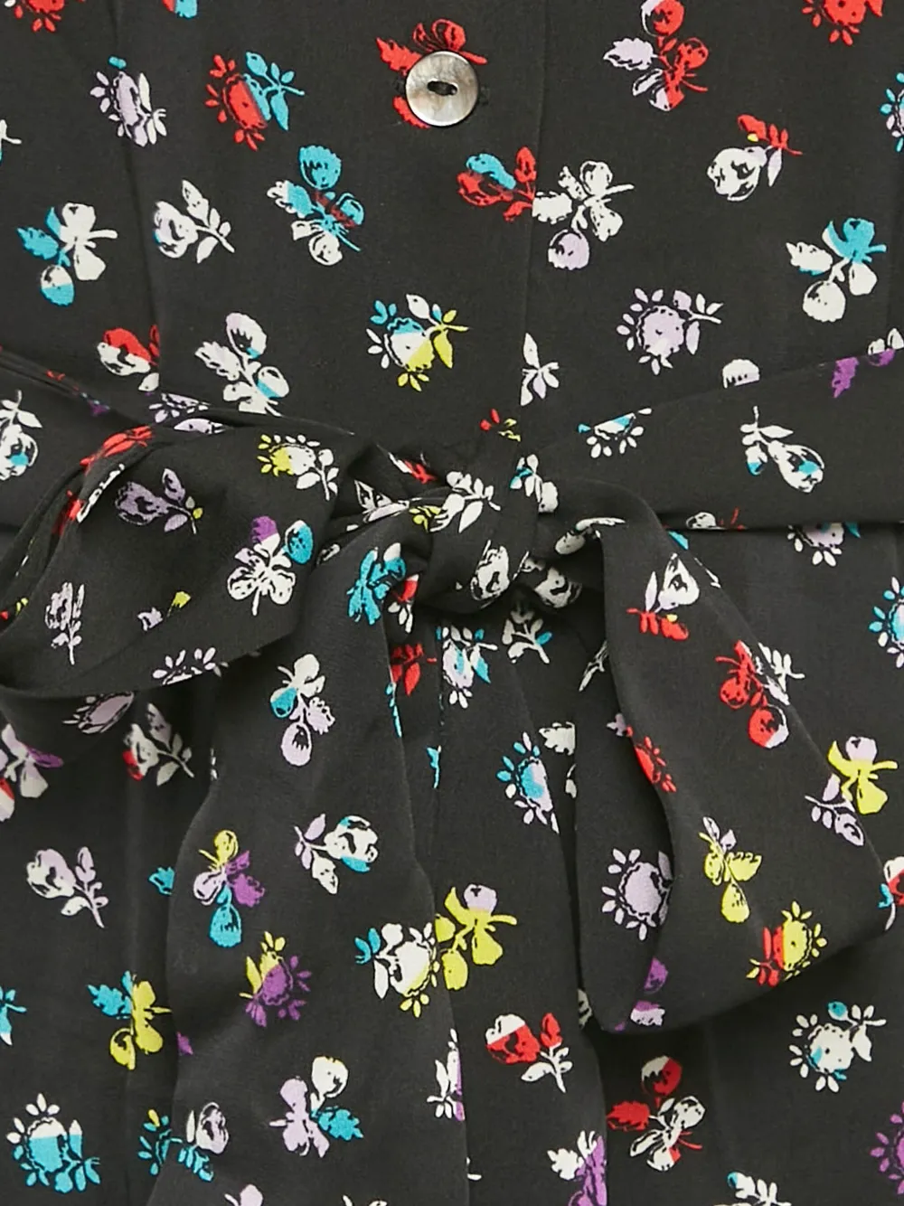 Diane Von Furstenberg Vintage Jumpsuit met bloemenprint - Zwart