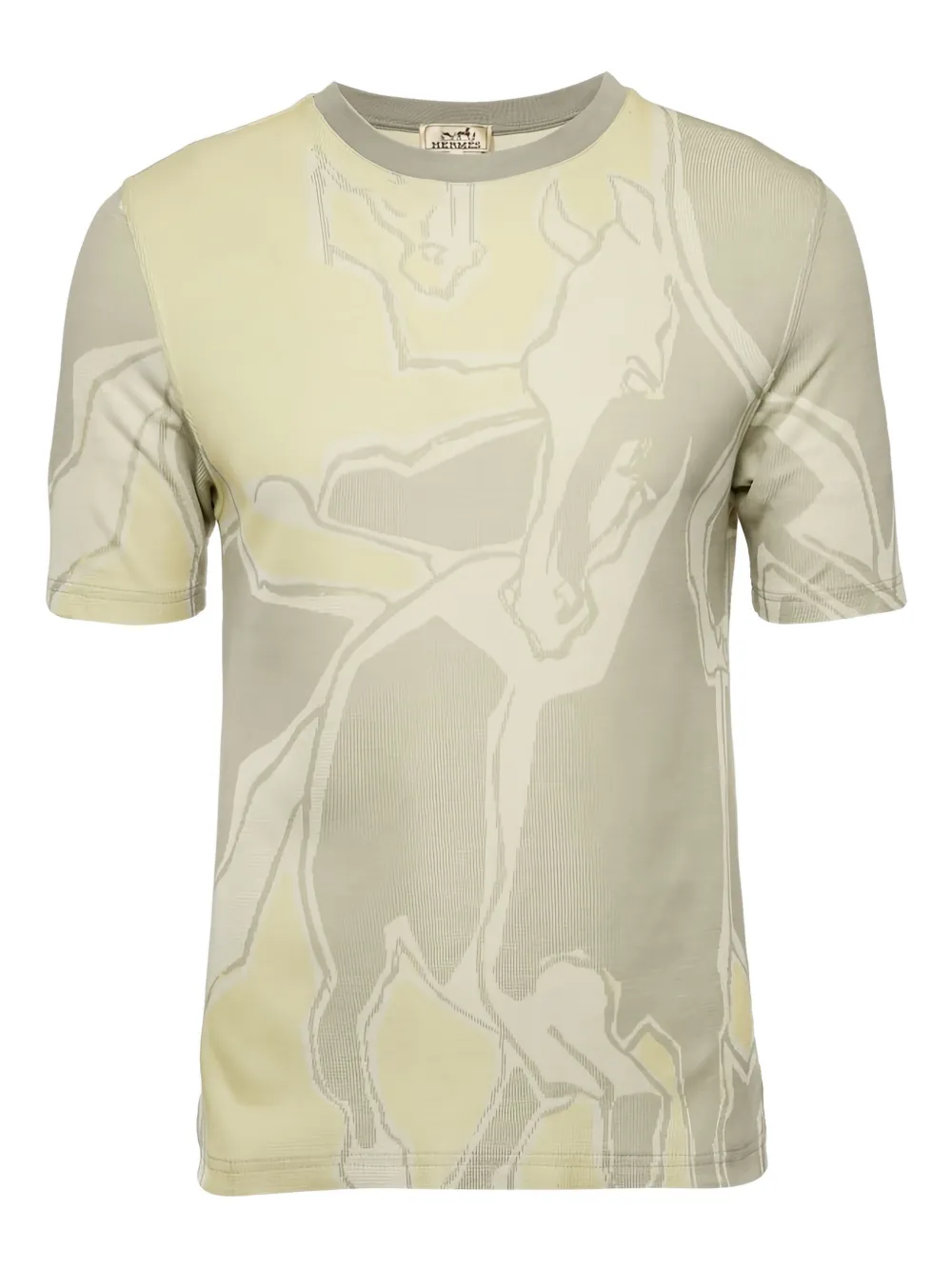 Hermès Pre-Owned playera tejida con motivo de caballo en intarsia | gris | Image 1