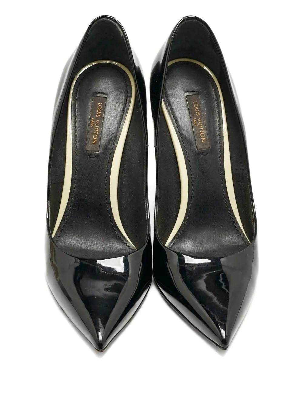 Pre-owned Louis Vuitton 110mm Eyeline Patent-leather Pumps In Black