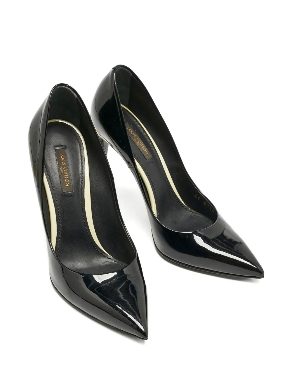Pre-owned Louis Vuitton 110mm Eyeline Patent-leather Pumps In Black