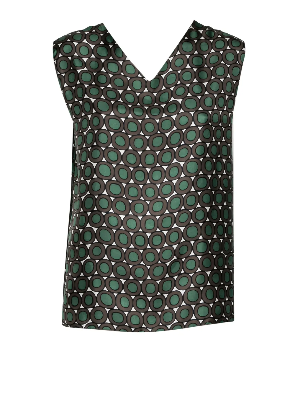 'S Max Mara Top smanicato con stampa geometrica 2024 - Grigio