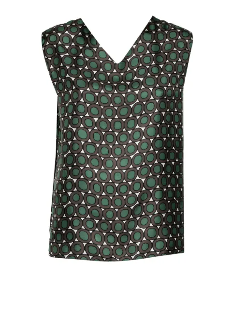 'S Max Mara top sin mangas con estampado geométrico 2024